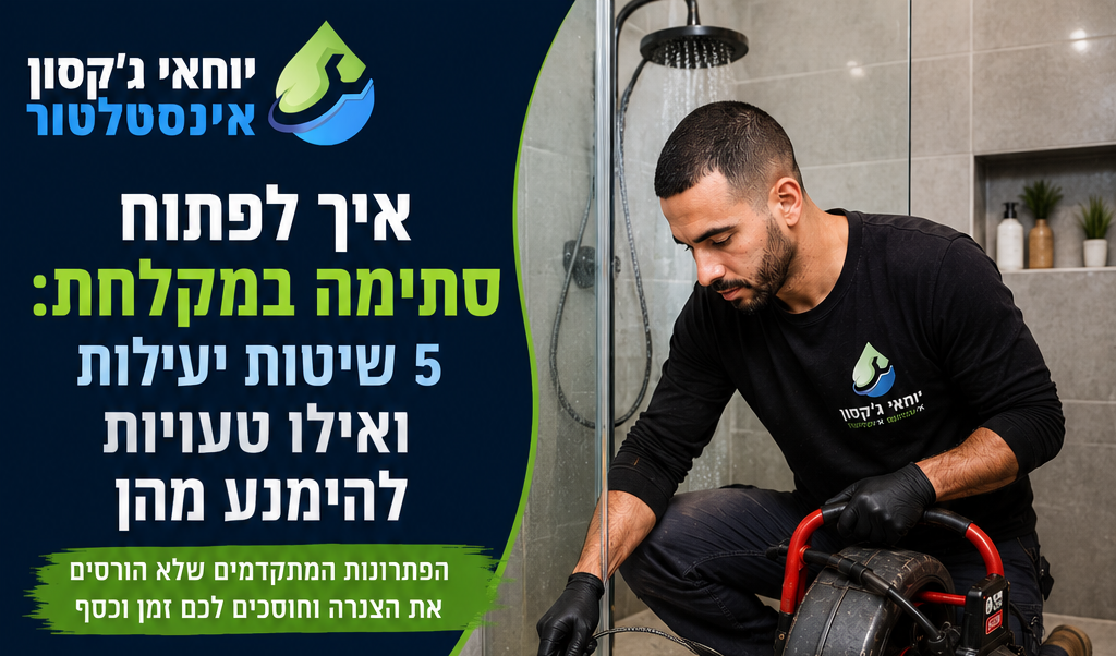 יוחאי גקסון איך לפתוח סתימה במקלחת