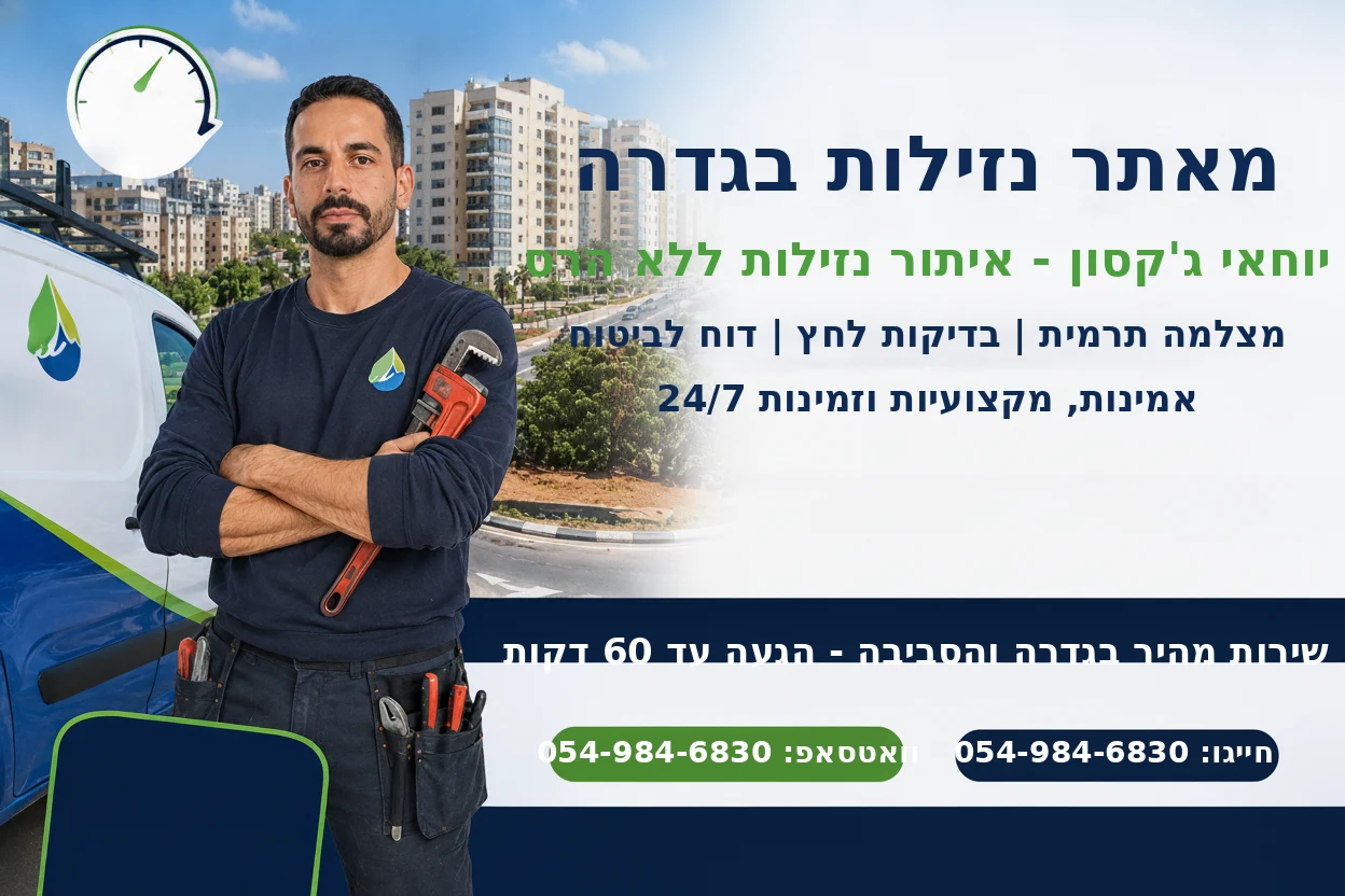 מאתר נזילות בגדרה - יוחאי ג'קסון