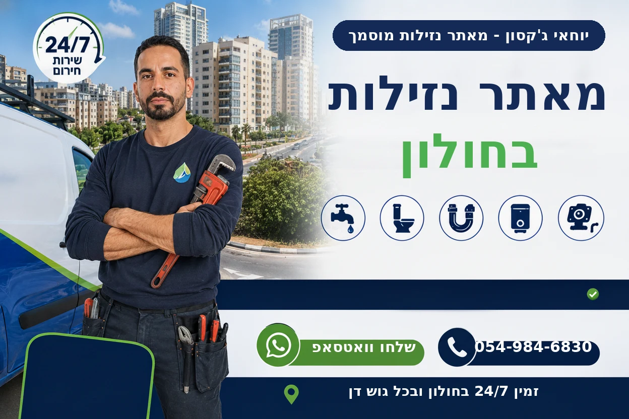 מאתר נזילות בחולון - יוחאי גקסון איתור נזילות ללא הרס זמין 24/7