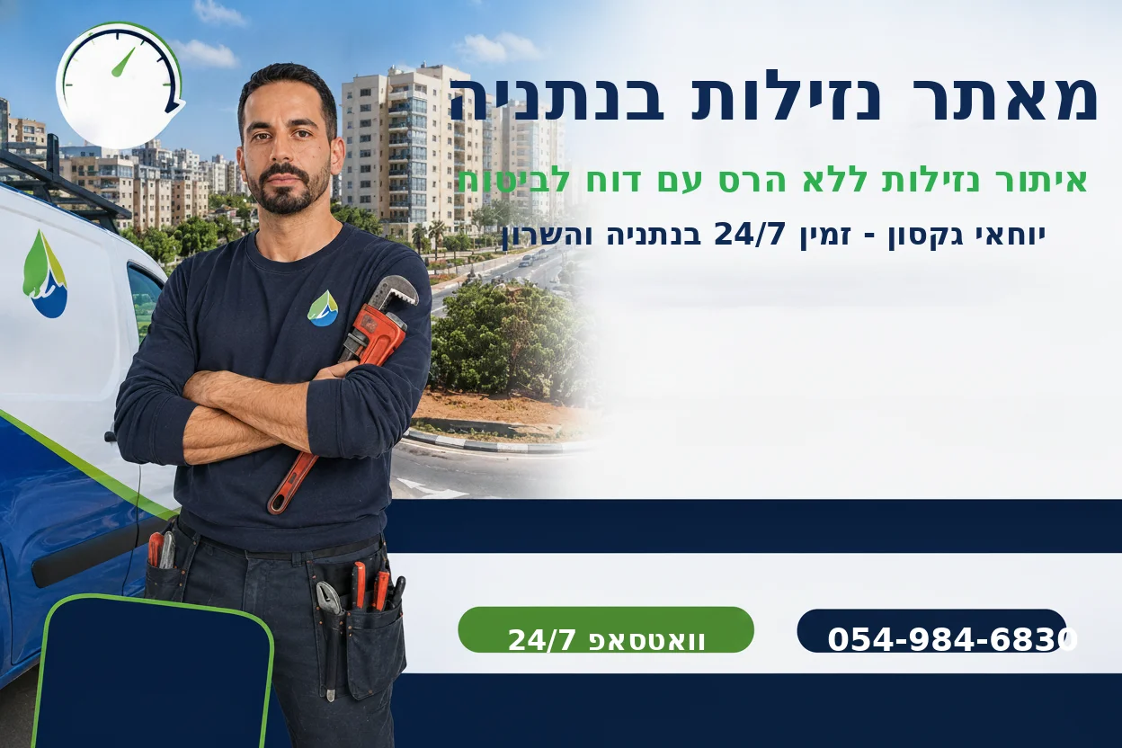 מאתר נזילות בנתניה - יוחאי גקסון איתור נזילות ללא הרס